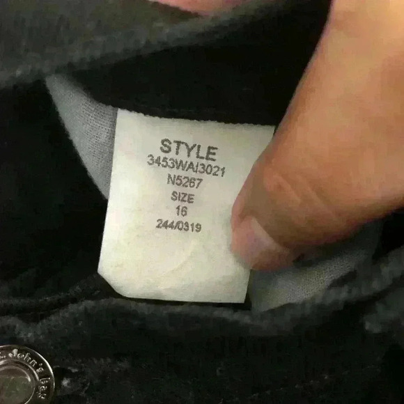 Vtg St John's Bay Black Boot Cut Jeans Women 16 Tall - Picture 11 of 14